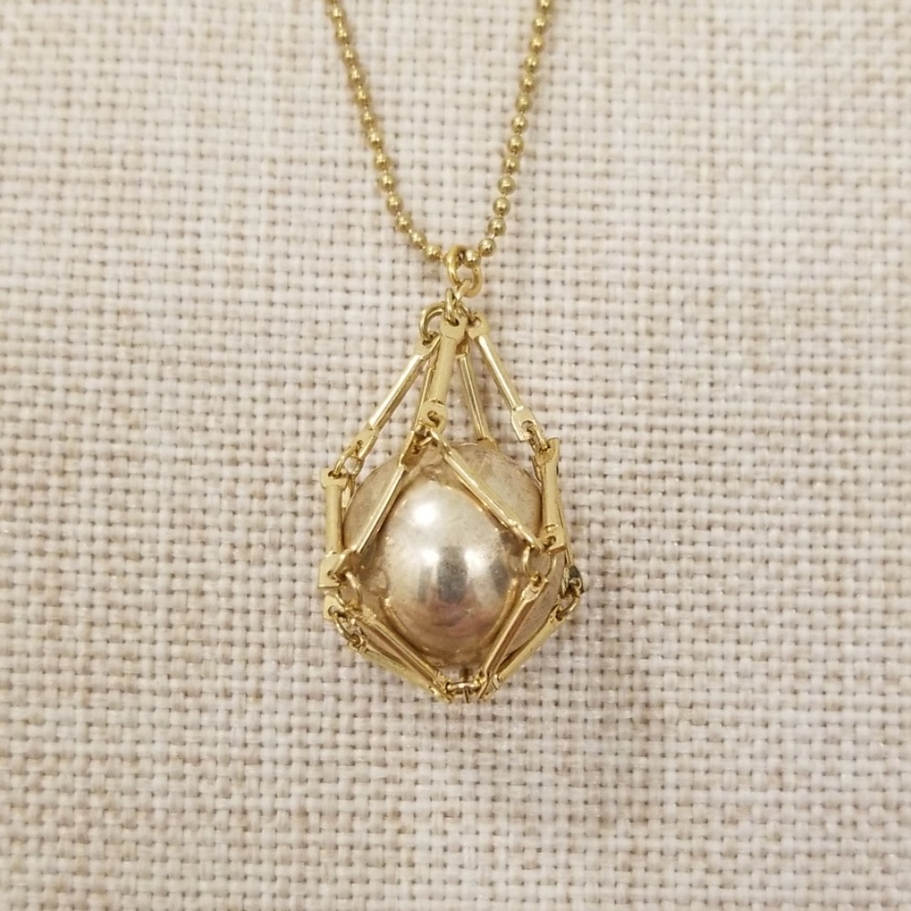 Jewelmint caged sphere necklace